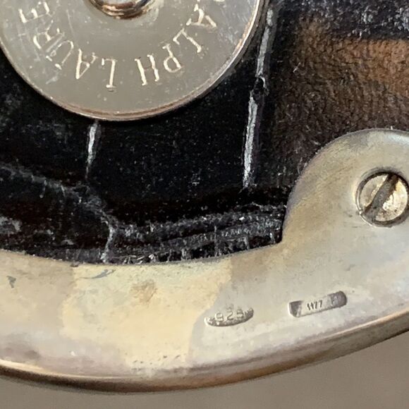 Vintage Ralph Lauren Wallet Alligator Embossed Leather Black Rare Production 80s - Picture 5 of 13